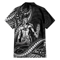 Filipinos Lapu Lapu Hero Family Matching Tank Maxi Dress and Hawaiian Shirt Black Polynesian Tribal Tattoo LT05 - Polynesian Pride