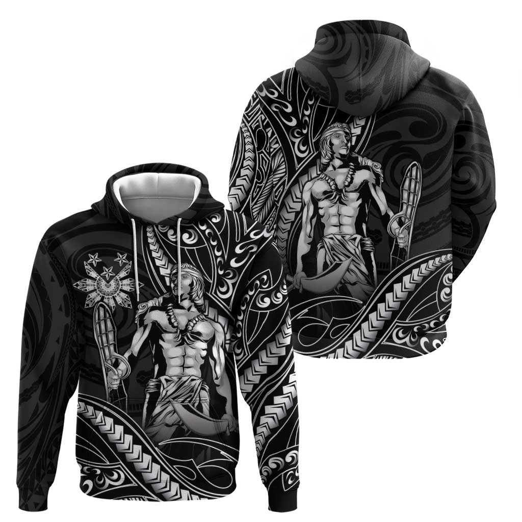 Filipinos Lapu Lapu Hero Hoodie Black Polynesian Tribal Tattoo LT05 - Polynesian Pride