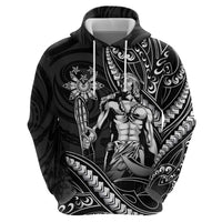 Filipinos Lapu Lapu Hero Hoodie Black Polynesian Tribal Tattoo LT05 - Polynesian Pride