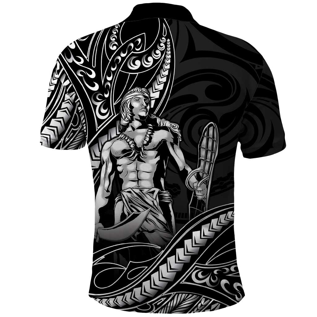 Filipinos Lapu Lapu Hero Polo Shirt Black Polynesian Tribal Tattoo