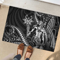 Filipinos Lapu Lapu Hero Rubber Doormat Black Polynesian Tribal Tattoo LT05 - Polynesian Pride