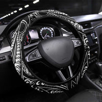 Filipinos Lapu Lapu Hero Steering Wheel Cover Black Polynesian Tribal Tattoo