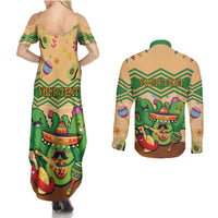 Personalised Hawaii Cinco De Mayo Couples Matching Summer Maxi Dress and Long Sleeve Button Shirt Funny Style