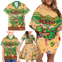 Personalised Hawaii Cinco De Mayo Family Matching Off Shoulder Short Dress and Hawaiian Shirt Funny Style LT05 - Polynesian Pride
