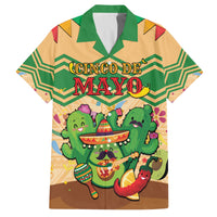 Personalised Hawaii Cinco De Mayo Family Matching Off Shoulder Short Dress and Hawaiian Shirt Funny Style LT05 Dad's Shirt - Short Sleeve Brown - Polynesian Pride
