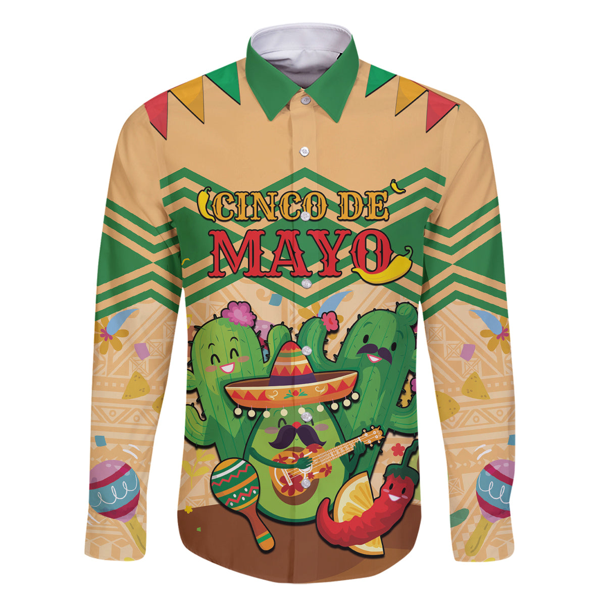 Personalised Hawaii Cinco De Mayo Family Matching Summer Maxi Dress and Hawaiian Shirt Funny Style LT05 Dad's Shirt - Long Sleeve Brown - Polynesian Pride