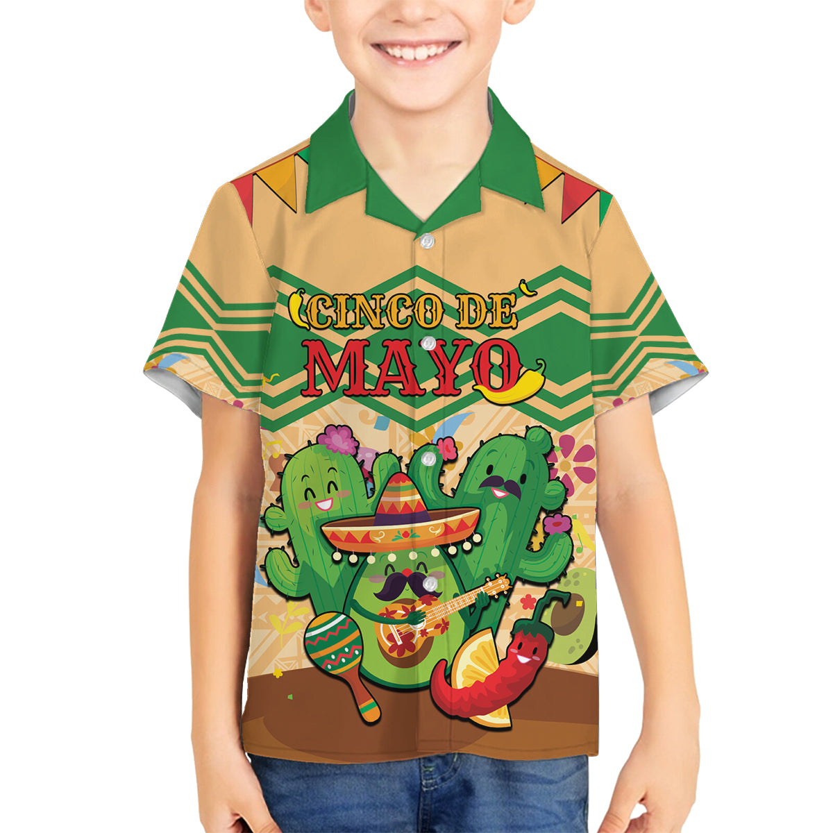 Personalised Hawaii Cinco De Mayo Family Matching Summer Maxi Dress and Hawaiian Shirt Funny Style LT05 Son's Shirt Brown - Polynesian Pride