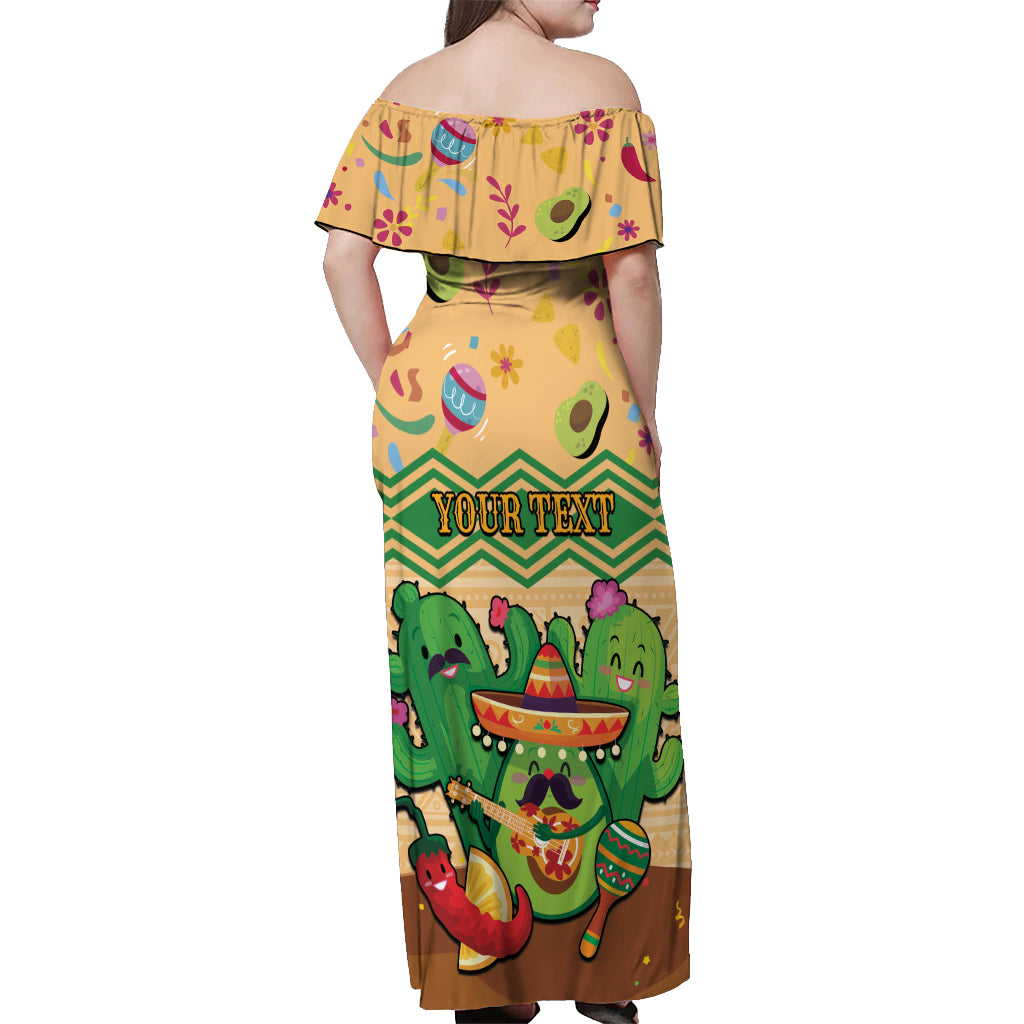 Personalised Hawaii Cinco De Mayo Off Shoulder Maxi Dress Funny Style
