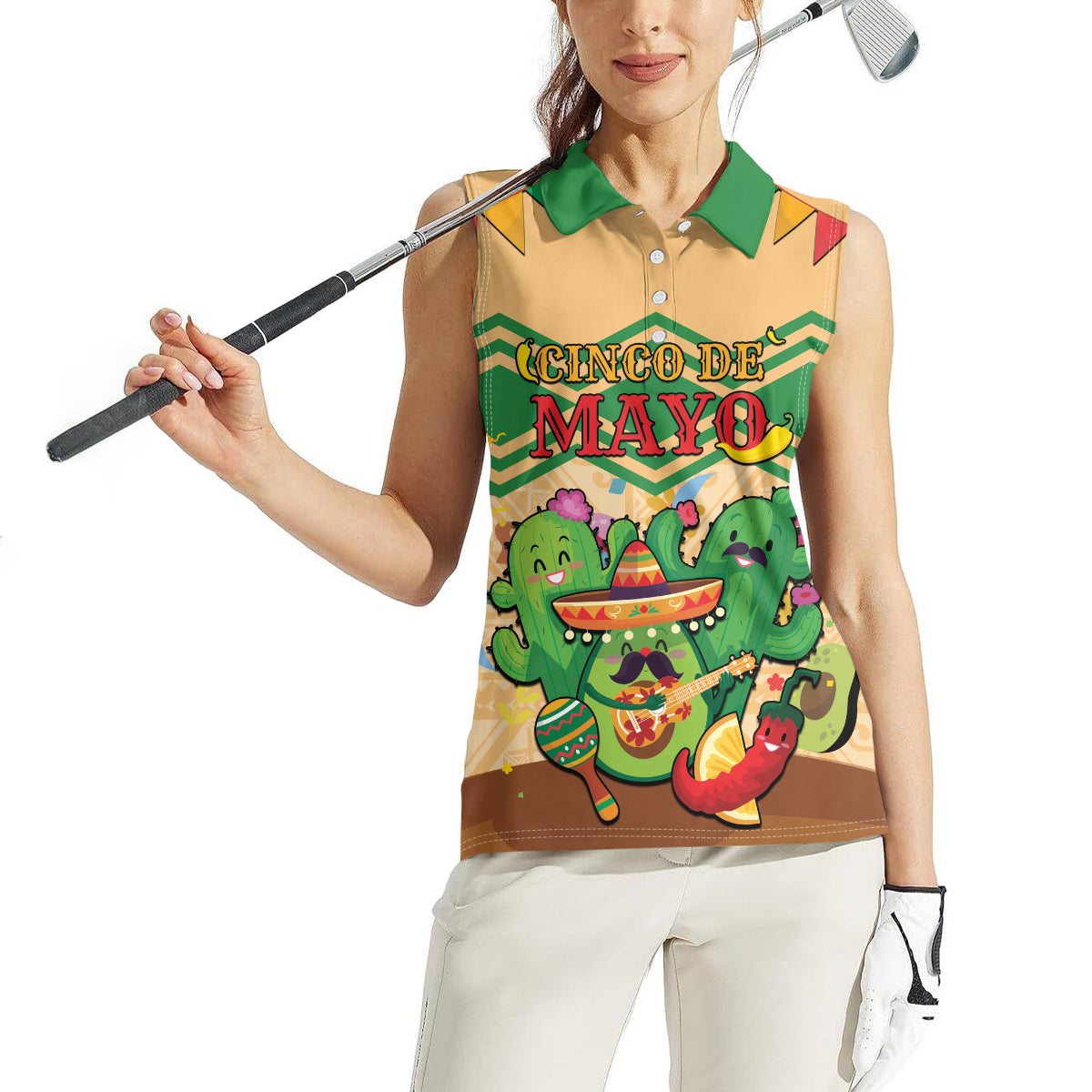 Personalised Hawaii Cinco De Mayo Women Sleeveless Polo Shirt Funny Style
