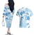 Happy Fiji Girmit Day Couples Matching Off The Shoulder Long Sleeve Dress and Hawaiian Shirt Fijian Tapa With Mandala Pattern