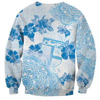 Happy Fiji Girmit Day Sweatshirt Fijian Tapa With Mandala Pattern