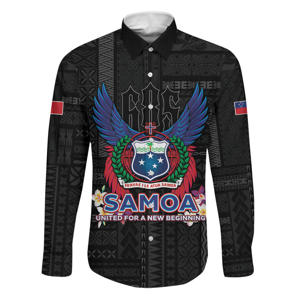 Samoa 64th Independence Anniversary Family Matching Off The Shoulder Long Sleeve Dress and Hawaiian Shirt