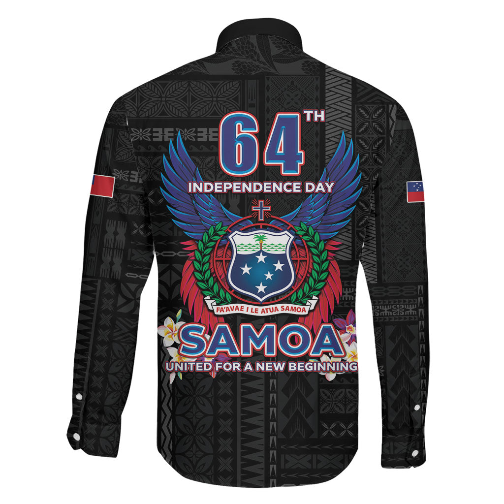 Samoa 64th Independence Anniversary Family Matching Off The Shoulder Long Sleeve Dress and Hawaiian Shirt