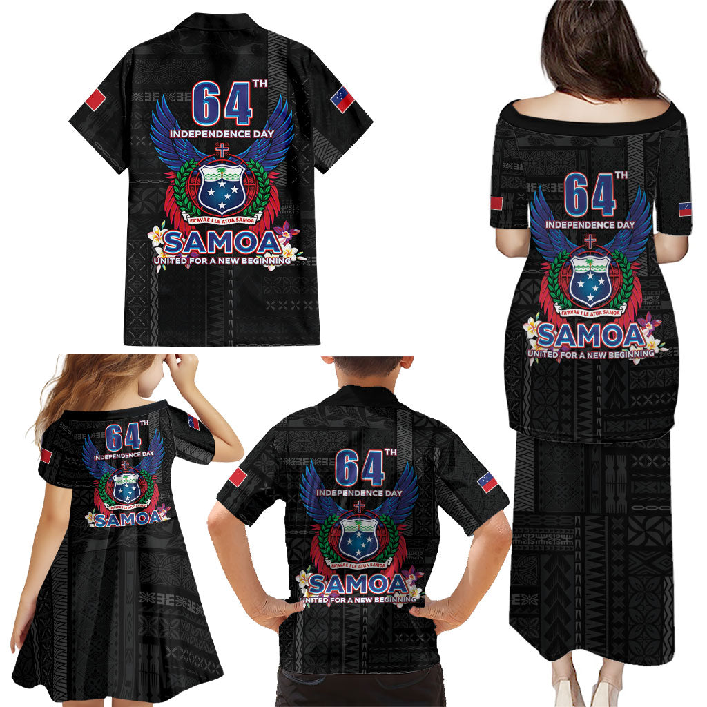 Samoa 64th Independence Anniversary Family Matching Puletasi and Hawaiian Shirt