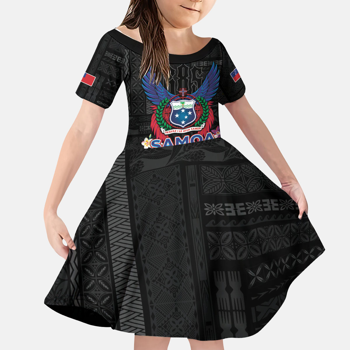 Samoa 64th Independence Anniversary Kid Short Sleeve Dress