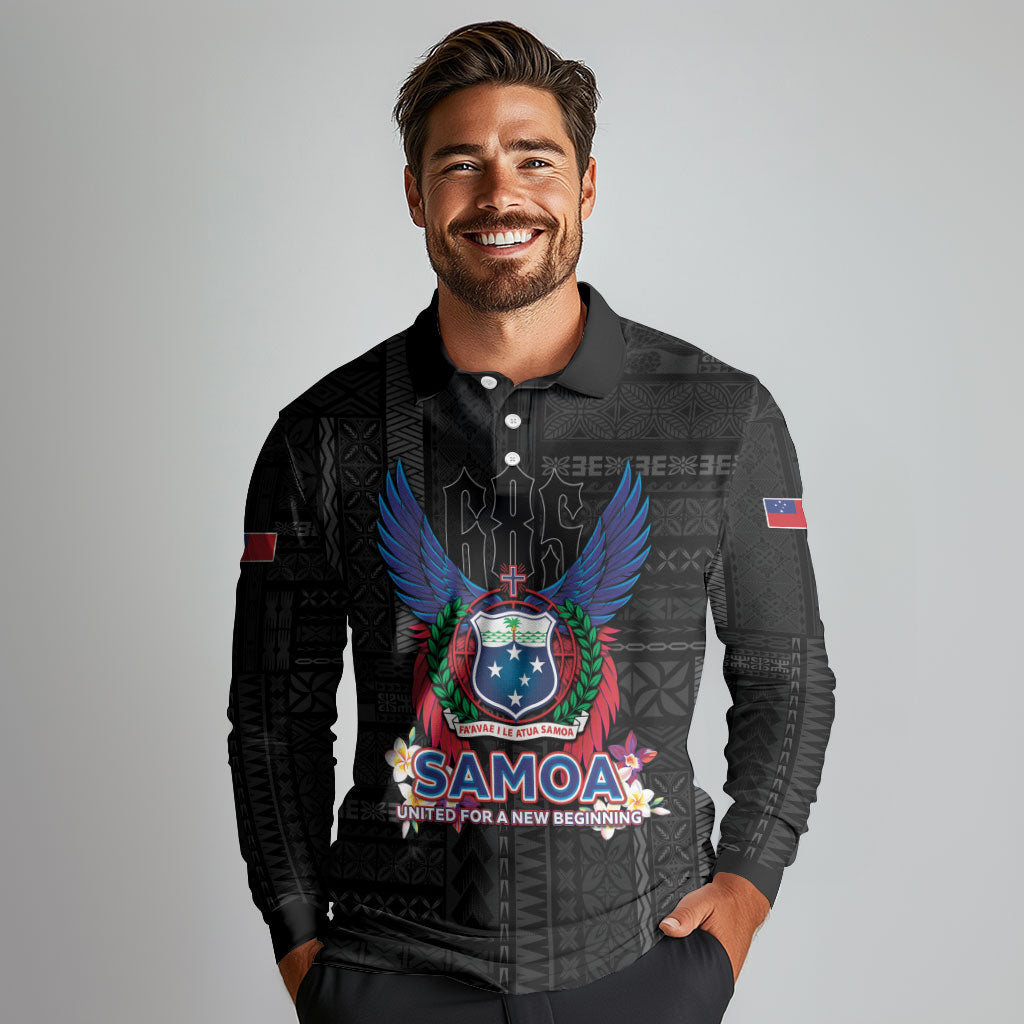 Samoa 64th Independence Anniversary Long Sleeve Polo Shirt