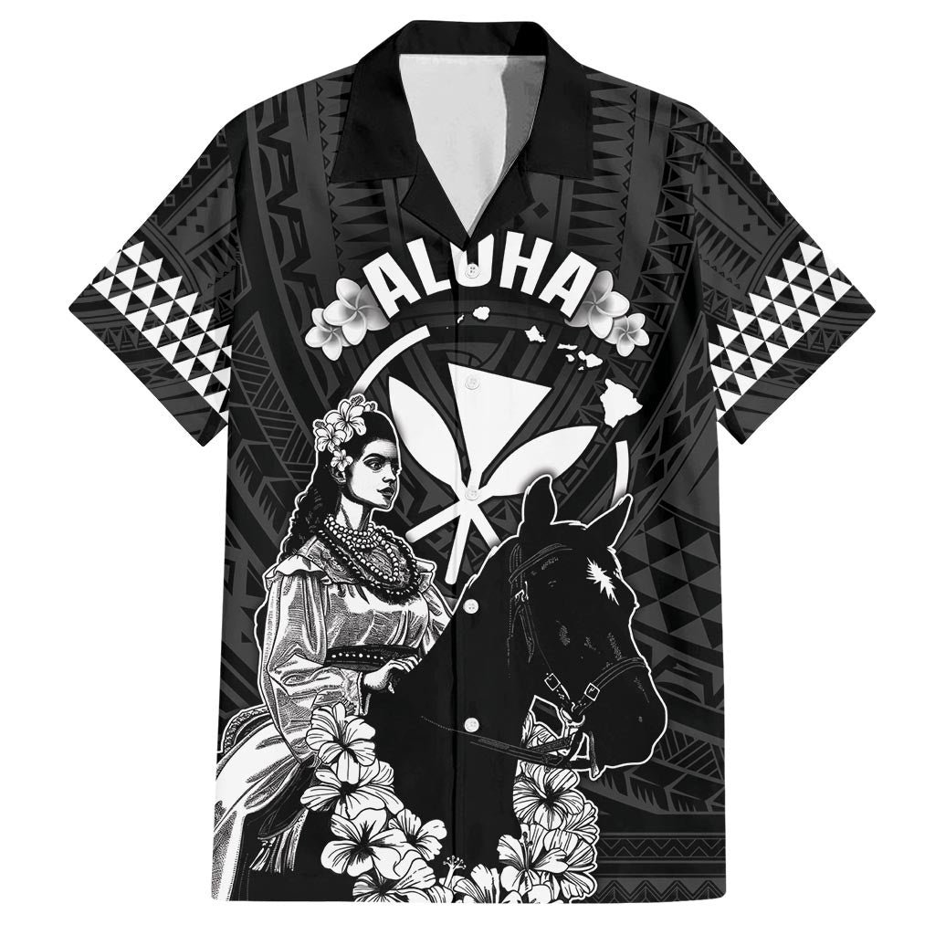Hawaii King Kamehameha Day Parade Family Matching Long Sleeve Bodycon Dress and Hawaiian Shirt With Pa'u Riders Plumeria Kakau Tribal Pattern