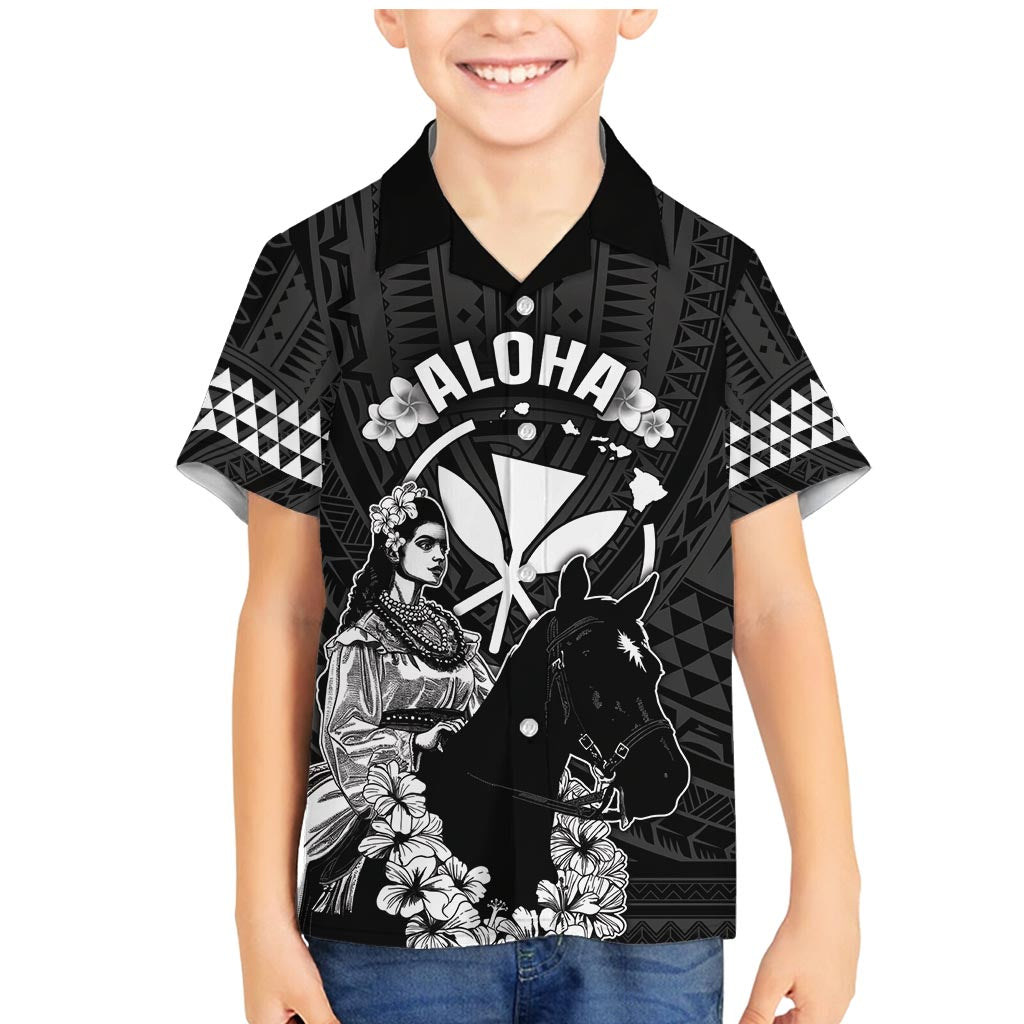 Hawaii King Kamehameha Day Parade Family Matching Mermaid Dress and Hawaiian Shirt With Pa'u Riders Plumeria Kakau Tribal Pattern