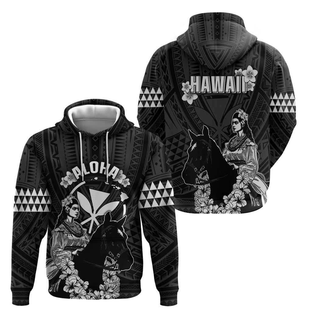 Hawaii King Kamehameha Day Parade Zip Hoodie With Pa'u Riders Plumeria Kakau Tribal Pattern