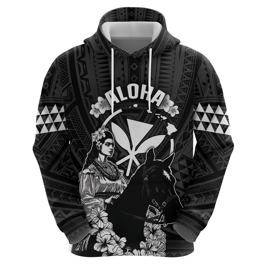 Hawaii King Kamehameha Day Parade Zip Hoodie With Pa'u Riders Plumeria Kakau Tribal Pattern