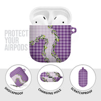 Violet Hawaii Palaka AirPods Case Maile Pikake Honohono Orchid Lei