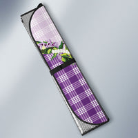 Violet Hawaii Palaka Auto Sun Shade Maile Pikake Honohono Orchid Lei
