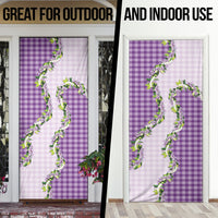 Violet Hawaii Palaka Door Cover Maile Pikake Honohono Orchid Lei