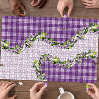 Violet Hawaii Palaka Puzzle Maile Pikake Honohono Orchid Lei