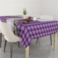 Violet Hawaii Palaka Tablecloth Maile Pikake Honohono Orchid Lei