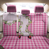 Pink Hawaii Palaka Back Car Seat Cover Maile Pikake Honohono Orchid Lei
