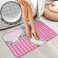 Pink Hawaii Palaka Bathroom Set Maile Pikake Honohono Orchid Lei