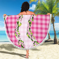 Pink Hawaii Palaka Beach Blanket Maile Pikake Honohono Orchid Lei