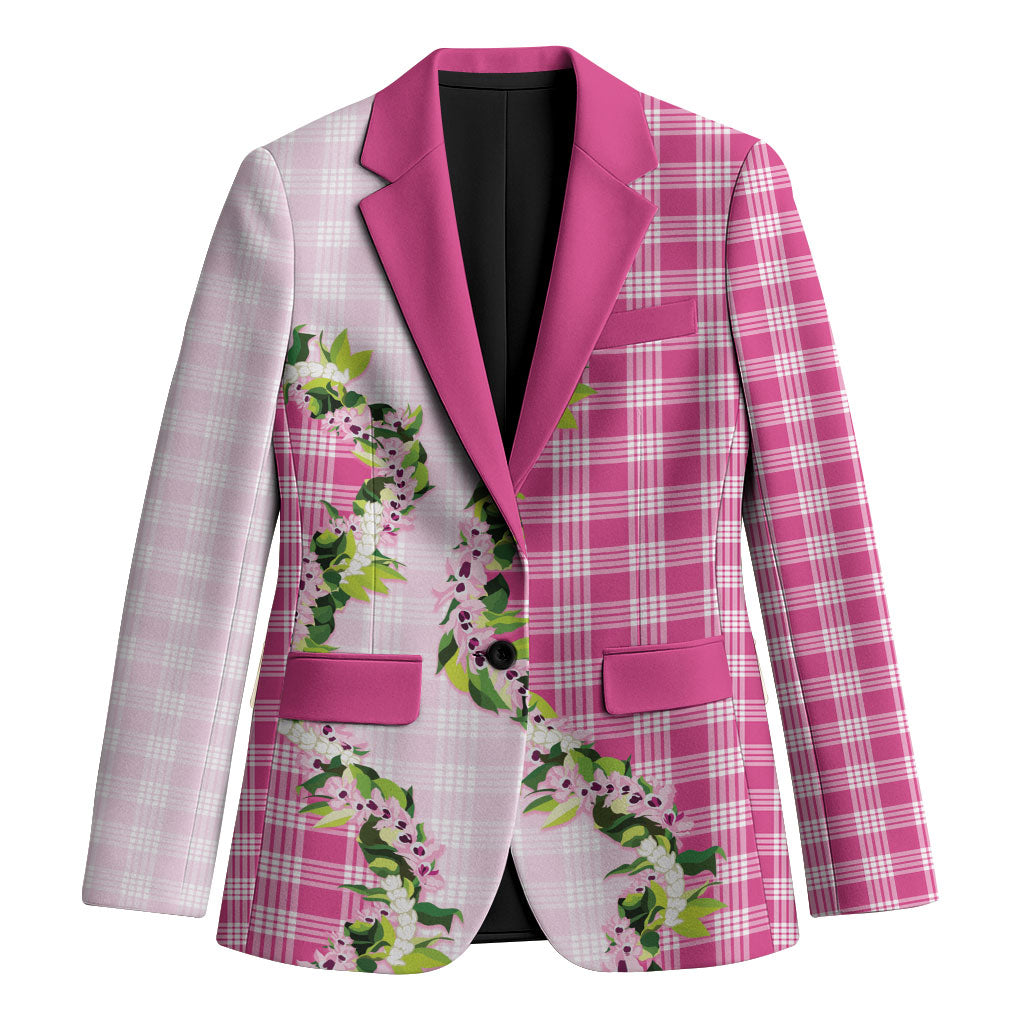 Pink Hawaii Palaka Blazer Maile Pikake Honohono Orchid Lei