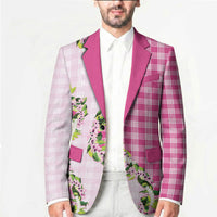 Pink Hawaii Palaka Blazer Maile Pikake Honohono Orchid Lei