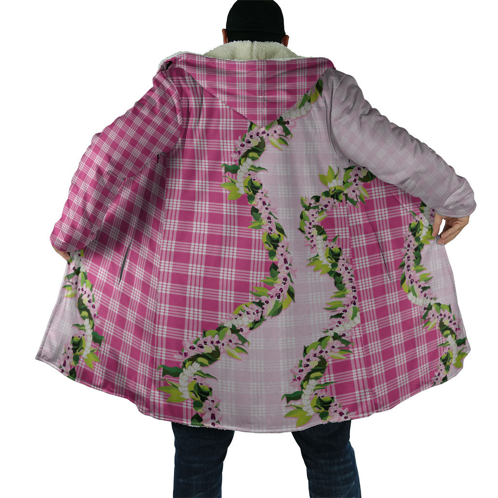 Pink Hawaii Palaka Cloak Maile Pikake Honohono Orchid Lei