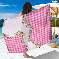 Pink Hawaii Palaka Sarong Maile Pikake Honohono Orchid Lei