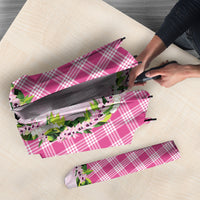 Pink Hawaii Palaka Umbrella Maile Pikake Honohono Orchid Lei