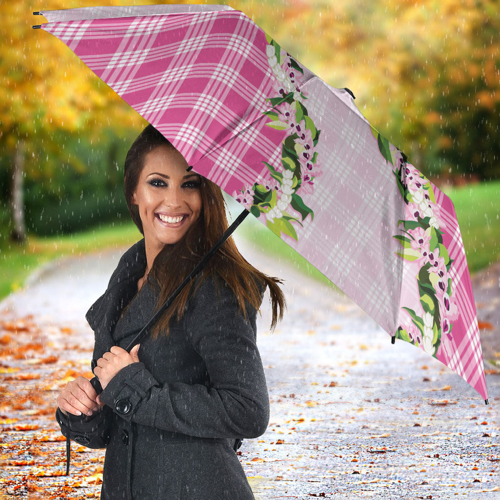 Pink Hawaii Palaka Umbrella Maile Pikake Honohono Orchid Lei