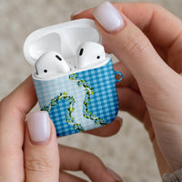 Blue Hawaii Palaka AirPods Case Maile Pikake Honohono Orchid Lei