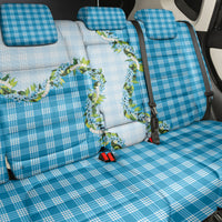 Blue Hawaii Palaka Back Car Seat Cover Maile Pikake Honohono Orchid Lei