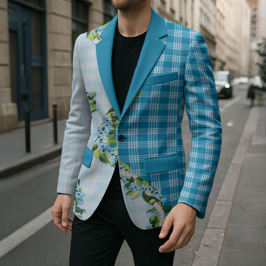 Blue Hawaii Palaka Blazer Maile Pikake Honohono Orchid Lei