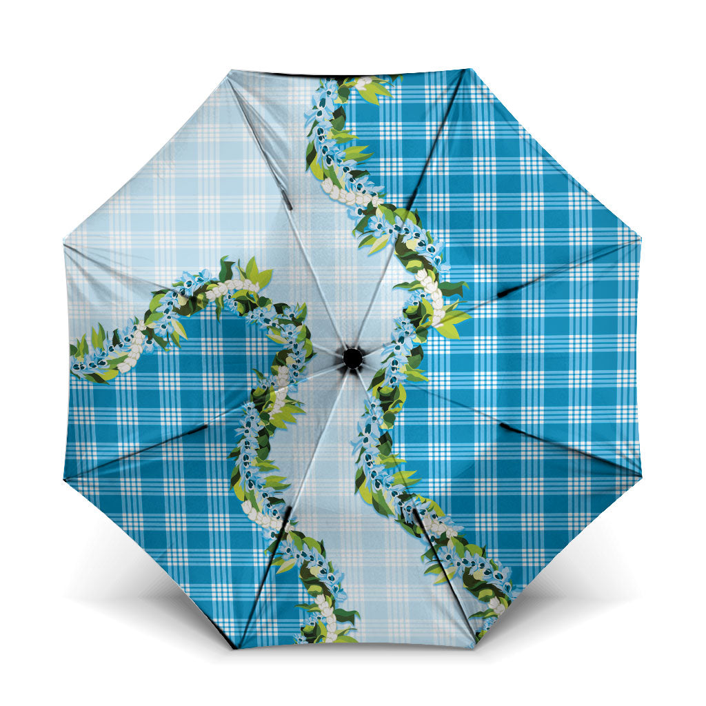 Blue Hawaii Palaka Umbrella Maile Pikake Honohono Orchid Lei