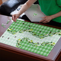Green Hawaii Palaka Puzzle Maile Pikake Honohono Orchid Lei
