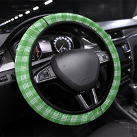 Green Hawaii Palaka Steering Wheel Cover Maile Pikake Honohono Orchid Lei