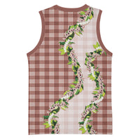 Mocha Hawaii Palaka Basketball Jersey Maile Pikake Honohono Orchid Lei
