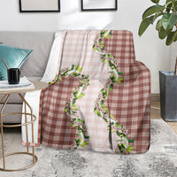 Mocha Hawaii Palaka Blanket Maile Pikake Honohono Orchid Lei