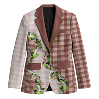 Mocha Hawaii Palaka Blazer Maile Pikake Honohono Orchid Lei