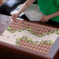 Mocha Hawaii Palaka Puzzle Maile Pikake Honohono Orchid Lei