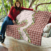 Mocha Hawaii Palaka Quilt Maile Pikake Honohono Orchid Lei