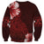 Hawaii Hibiscus With Oxblood Polynesian Pattern Sweatshirt